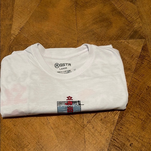 White Short Sleeve Tee with Colorful Graphic Design - Picture 6 of 6